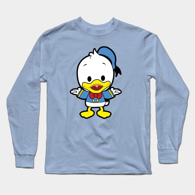 Donald Duck Chibi Long Sleeve T-Shirt by nataliawinyoto